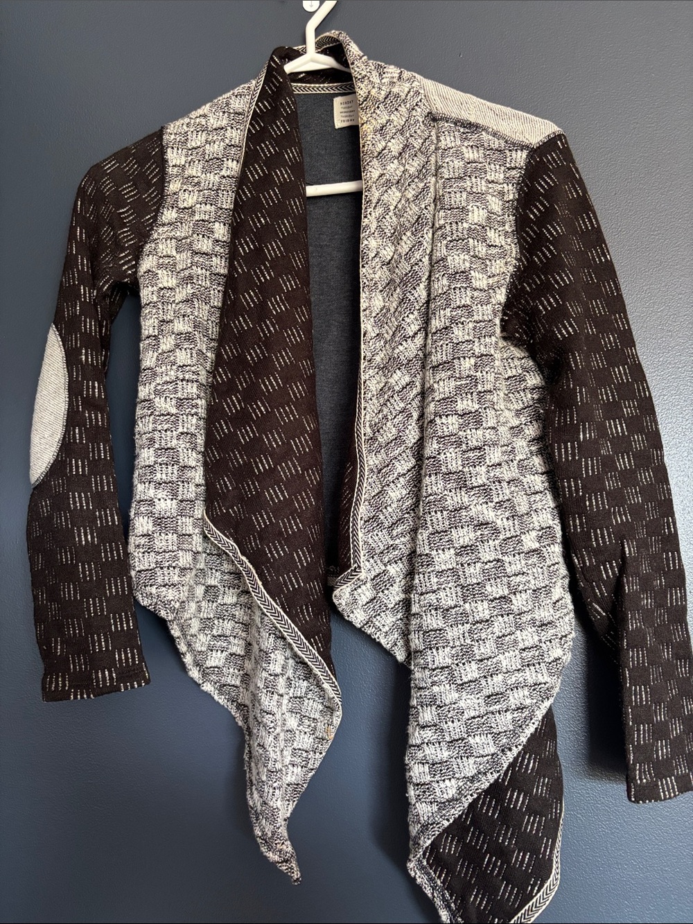 Anthropologie Textured Open-Front Cardigan